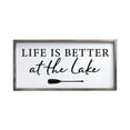 thumbnail image 1 of LifeSong Milestones 18x36 Framed Shadow Box Life Is Better At The Lake (Gray), 1 of 6