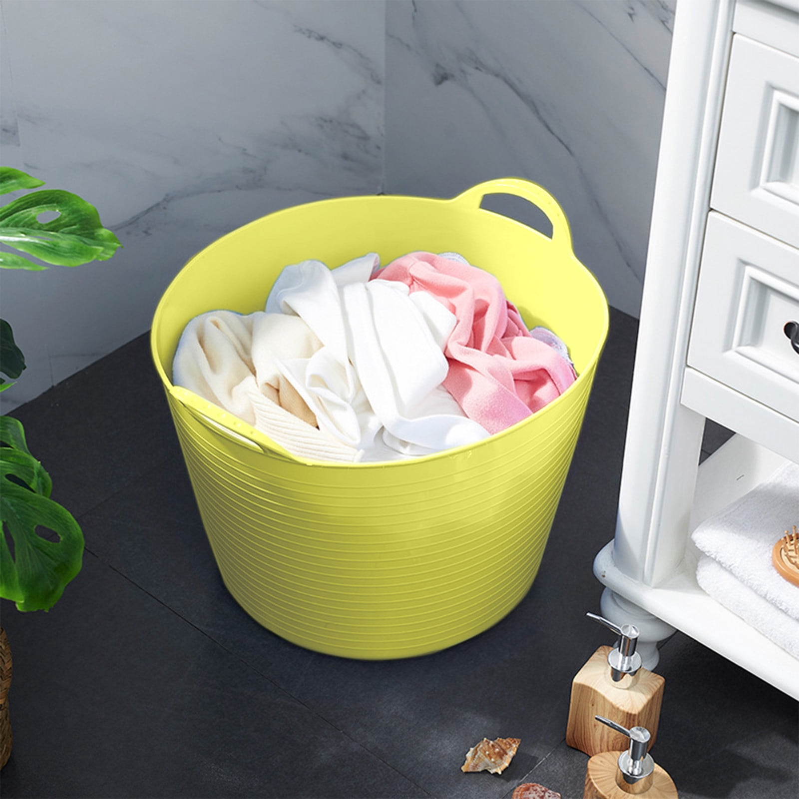 Portable Laundry Basket With Handles Foldable Storage Baskets For Dirty Clothes And Toys Multipurpose Organizer Bucket For Kids Room And Travel Toy Basket