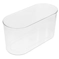 thumbnail image 4 of Small Betta Fish Tank Oval Plastic Desktop Fish Bowl 12 Inch Transparent Vase Planter Narrow Space Container For Office Decor Fish Turtle Reptile Shrimp Crab Habitat, 4 of 6