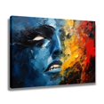 thumbnail image 2 of a Vibrant Female Face Close-Up Poster Decorative Painting Canvas Wall Art Living Room Posters Bedroom Painting,Frame-style,16x24inch(40x60cm), 2 of 8