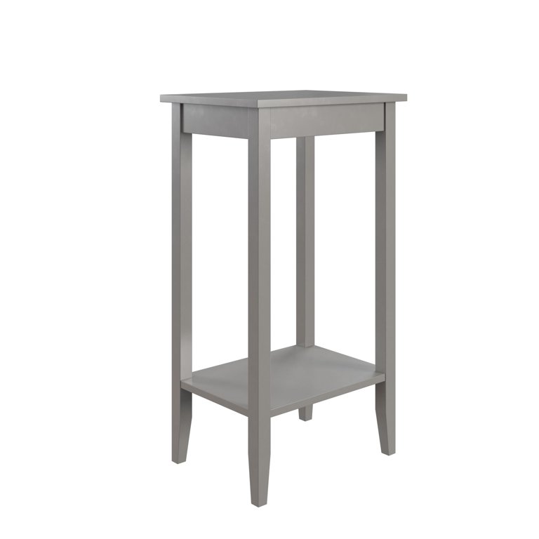 DHP Rosewood Tall Small Space Square End Table, Brown