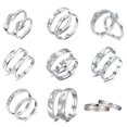 thumbnail image 2 of 2Pcs/set Men Women Couples Rings Wedding Party Crystal Letters rings Letters ring Cuff Ring Love Matching Jewelry, 2 of 7