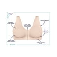 thumbnail image 5 of Hanes Just my Size Women's Plus Size Pure Comfort Front-Close Wirefree Bra Style 1274, 5 of 5