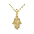 thumbnail image 1 of Collier Pendentif Hamsa en Or Jaune 14K avec Chaîne, 1 of 4