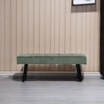 thumbnail image 6 of Entryway Bench - Green Bench for Bedroom, Modern Ottoman End of Bed, Corduroy Padded Benches for Living Room, Foyer, Mudroom, Hallway - 39" L x 14" W x 17" H, 6 of 8