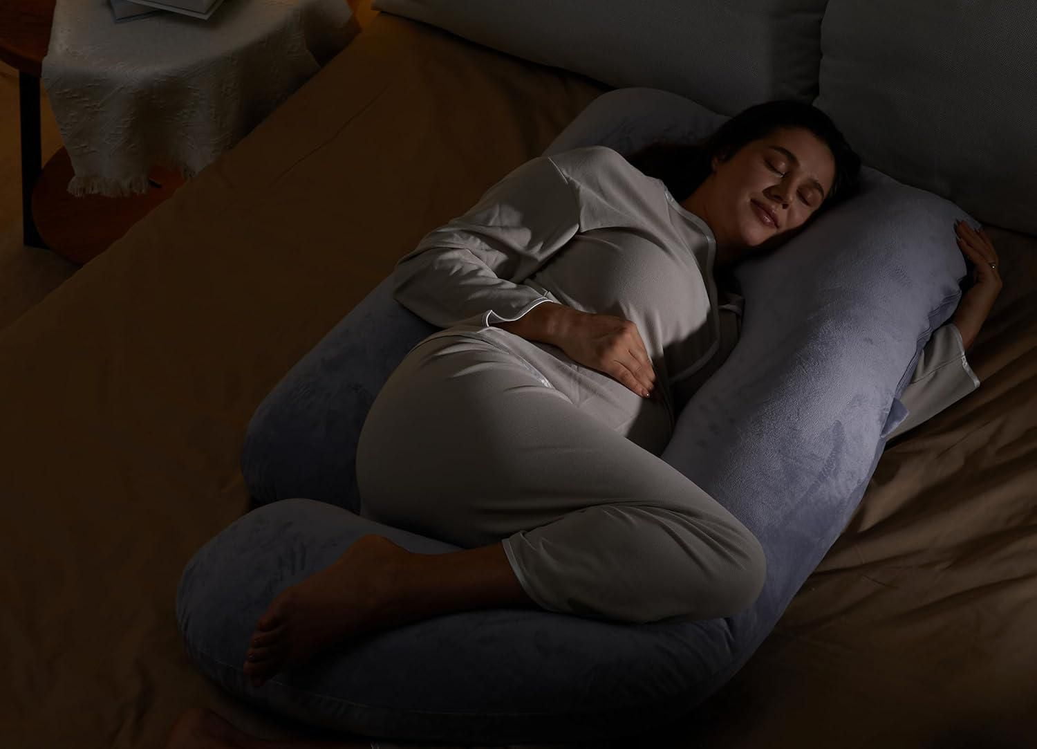 Oreiller De Grossesse En Forme De U – Soutien Confortable Pour Dormeurs Latéraux, Allaitement - 8