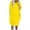Yellow, variant on Efsteb Women's Summer Dresses Casual Plus Size Dress with Pocket Short Sleeve Resort Dress Solid Color Spring Crew Neck Loose Fit ,Size:12