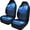 Blue Glowing Rose Pattern, variant on XYZCANDO Durable Front Car Seat Covers featuring Yellow Camo Pattern - Breathable Waterproof Protector For All Seasons