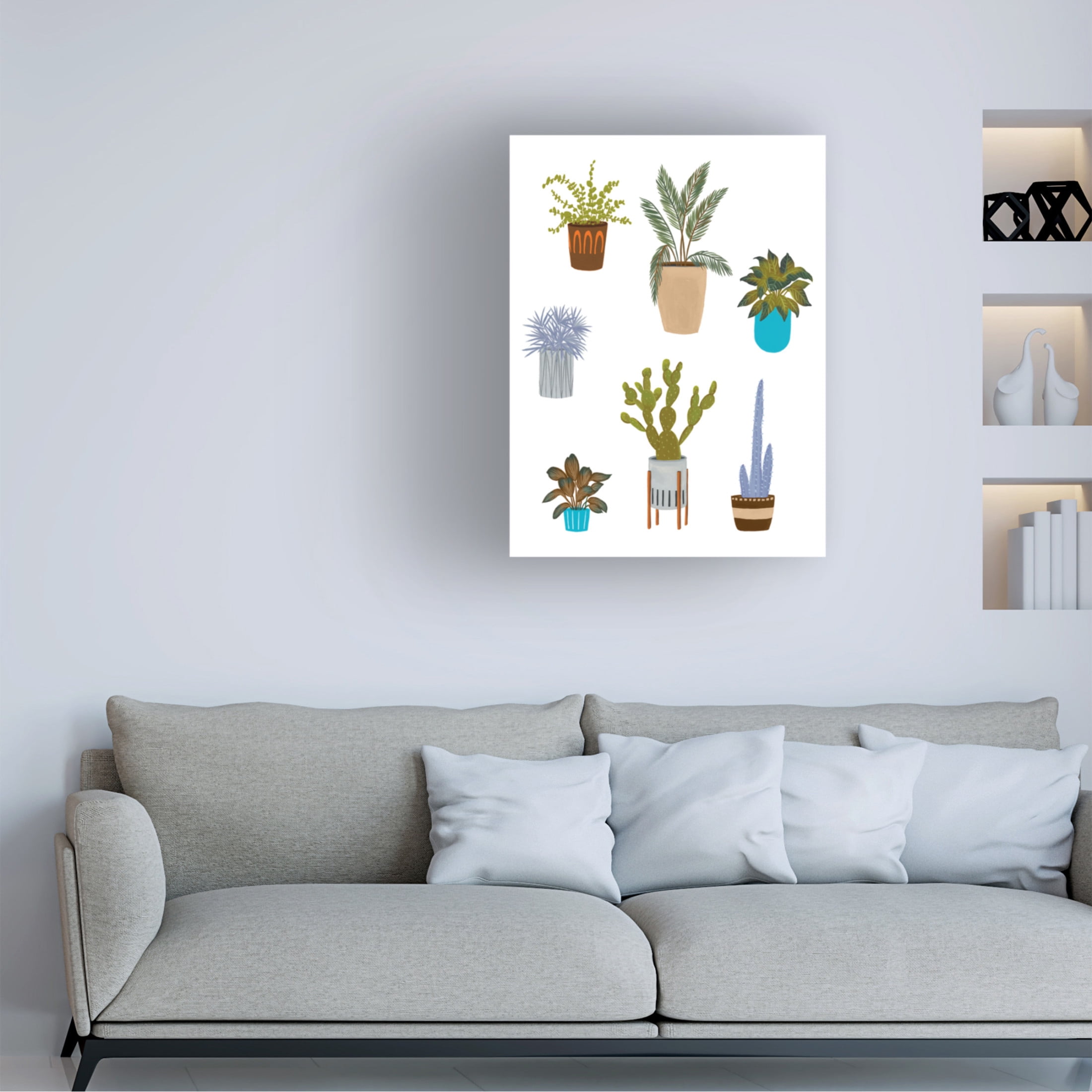 Trademark Fine Art Melissa Wang Houseplant Chart II Canvas Wall Art