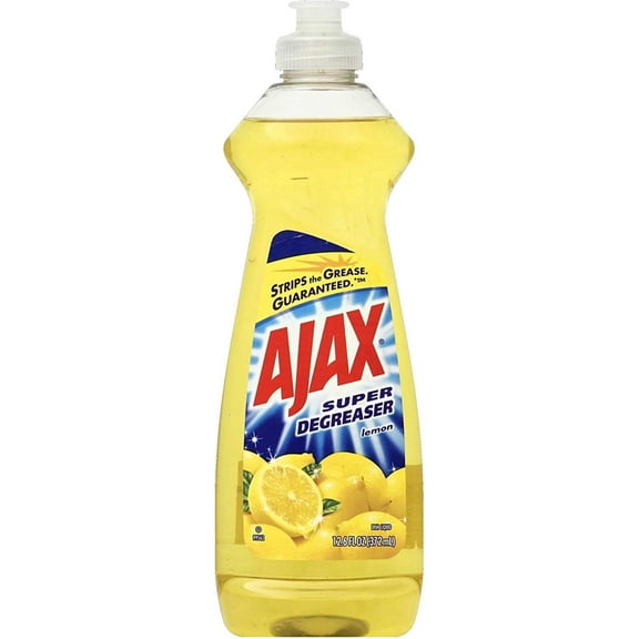 Ajax Liquid Dish Soap, Lemon 12.60 oz Pack of 4