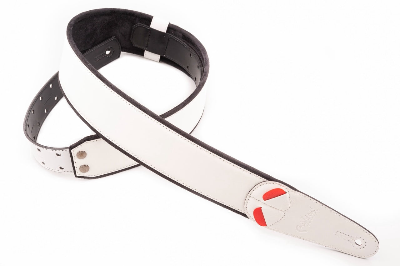RightOn! Mojo Collection Charm-60 White Guitar Strap