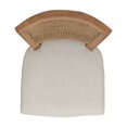 thumbnail image 6 of Triomphe Rattan Wicker High Back Armless Counter Bar Stool,White Pepper Stain Resistant High Performance Polyester,White Wood+Fabric+Rattan Furniture Dining Seating for Dining, 6 of 15
