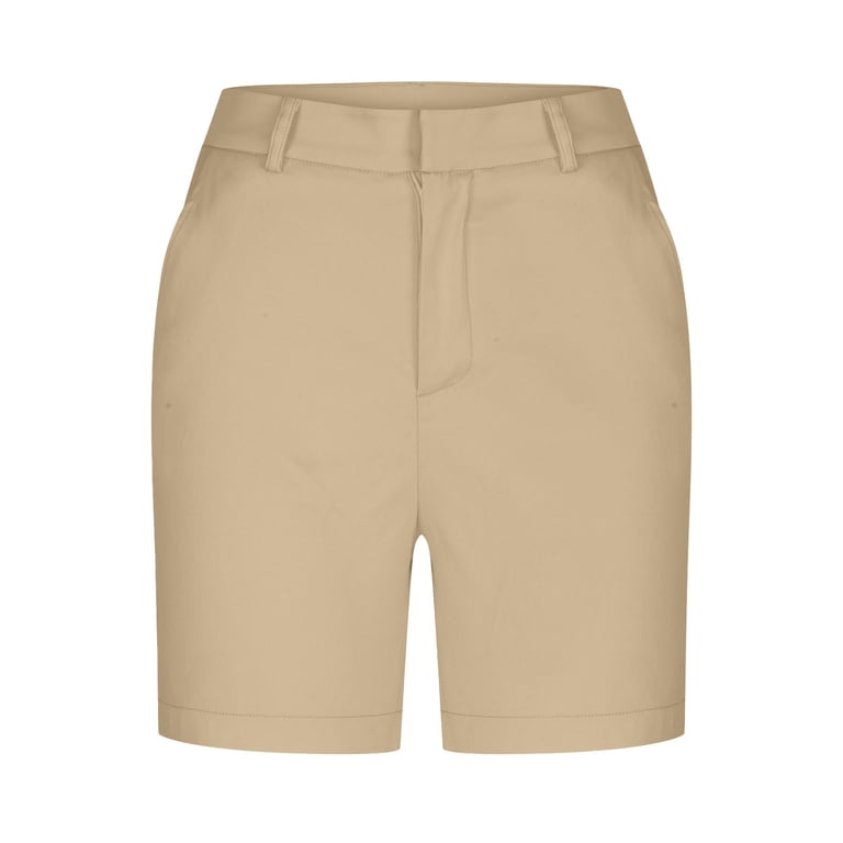 Dolkfu Business Shorts Women Slim Fit Dress Shorts Twill Zipper Yellow Women's Shorts 2X, Size: 2XL Dolkfu Business Shorts Women Slim Fit Dress Shorts Twill Zipper Yellow Women's Shorts 2X, Size: 2XL