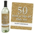 thumbnail image 2 of Big Dot of Happiness Adult 50th Birthday - Gold - Birthday Party Gift for Women and Men - Wine Bottle Label Stickers - Set of 4, 2 of 8