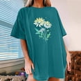 thumbnail image 2 of Drses Womens Summer Tops Oversized Tshirt Flower Graphic Tees Short Sleeve Shirts Summer Casual Loose Flower Plant Shirts Tops, 2 of 5