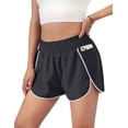 thumbnail image 1 of Womens Quick-Dry Running Shorts Sport Layer Elastic Waist Active Workout Shorts with Pockets, 1 of 5