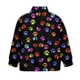 thumbnail image 5 of Uorisanigo Girls Half Zip Collar Sweatshirts Fall Winter Clothes Oversized No Hood Colorful Dog Paw Quarter Zipper Hoodies with Long Sleeve Pullover for Vacation Shopping Exercise Wear, 5 of 7
