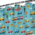 thumbnail image 3 of Cartoon Traffic Vehicles Boats Light Blue Pattern Shower Curtain 72"x72" ,Bathroom Decorative Shower Curtains Set with 12 Hooks,Modern Waterproof Washable Shower Curtain, 3 of 6