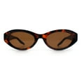thumbnail image 5 of Womens Luxe Mod Fashion Oval Thick Plastic Sunglasses Tortoise - Brown, 5 of 8