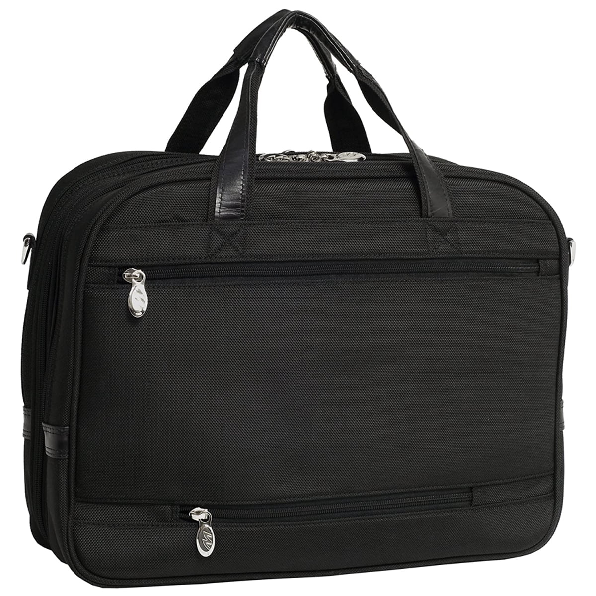 McKlein SPRINGFIELD, Checkpoint-Friendly Laptop Briefcase, Tech-Lite Ballistic Nylon, Black (76595)