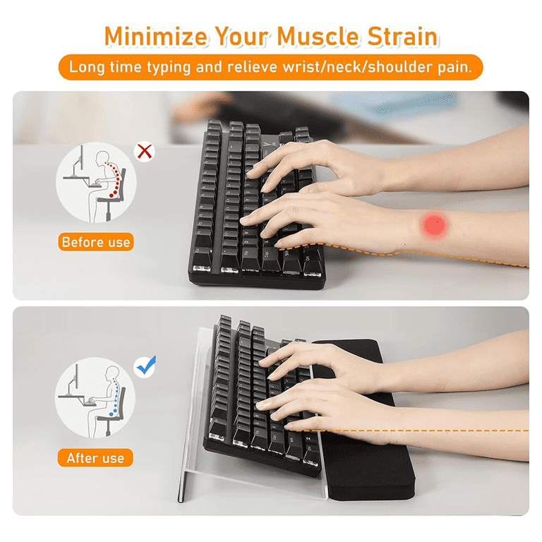 Keys Keyboard Riser Key Stand Fantasy UP Computer Keyboard Stand Acrylic Keyboard Riser For ...
