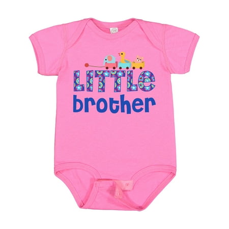 

Inktastic Blue Toy Train Little Brother Gifts Gift Baby Boy Bodysuit