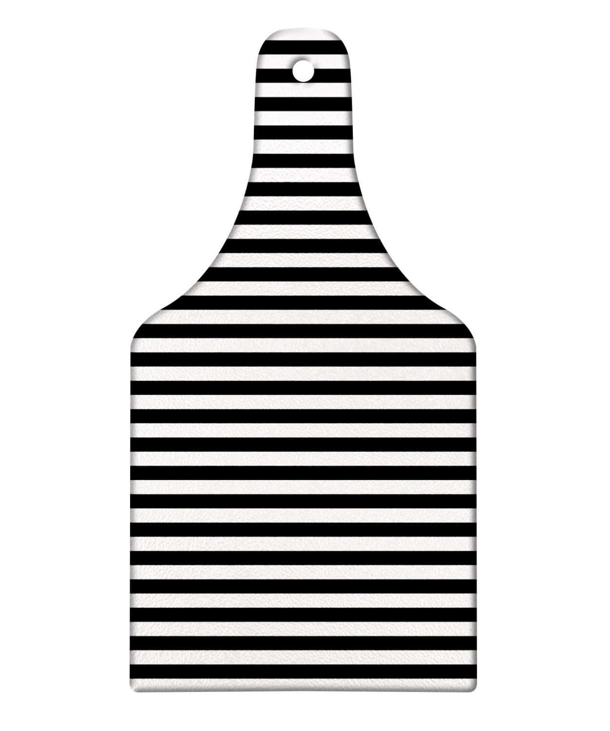Black and White Stripe Cutting Board, Classical Pattern with Vertical