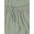 thumbnail image 4 of Womens Premium Linen Blend Shorts Knee Length Comfy Ultra Soft Deep Pocket Detail Bermuda Short, 4 of 7