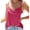 Hot Pink, variant on Tbopshirt Top for Women Women Ladies Solid Sleeveless V-neck Pullover Vest Tank Tops Shirts Blouse