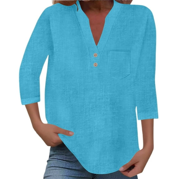 SHITINN Shirt for Women Short Sleeve Solid Color Stand Collar Button Up Shirt with Pocket for Women Women Short Sleeve Tops Women's Clothing