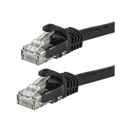 UPC: 0889028160299 | Monoprice FLEXboot Series – Patch cable – RJ-45 (M) to RJ-45 (M) – 3 ft – 0.2 in – UTP – CAT 6 – molded  snagless  stranded – black (pack of 12)