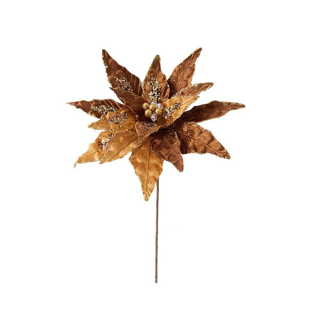 Christmas Tree Decorations Maillard Coffee Color HighEnd Fabric Christmas Tree Dress up Artificial Flower Christmas Decorations Artificial Christmas Tree