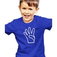 thumbnail image 3 of Four Hand 4th Birthday Shirt for Boys and Girls Unisex Age 4 T-Shirt for Kids Vintage Royal Shirt 3T, 3 of 5