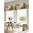 thumbnail image 6 of 2 Panels Brown Mountain Valance for Windows, Misty Forest Nature Woodland Pine Tree Landscape Light Filtering Kitchen Curtains, Rod Pocket Window Treatment Curtain Valances for Living Room, 60"x18", 6 of 9
