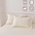 thumbnail image 4 of Jessy Home Bed Sheets Set 4 Piece Queen/Full Sheet Set Cream Cotton Blend Fitted Sheet, Flat Sheet & 2 Pillowcases Bedding Set, 4 of 10