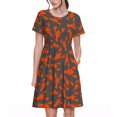 thumbnail image 1 of Disketp Crayfish para Vestido de Manga Corta para Mujeres, Vestidos de Verano para Mujeres, Casual y Holgado para la Playa, 1 of 6