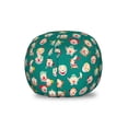 thumbnail image 1 of Carnival Storage Toy Bag Chair, Entertaining Clown Faces in Variety of Emotions Sad or Cheerful Party Theme, Stuffed Animal Organizer Washable Bag, Large Size, Teal Multicolor, by Ambesonne, 1 of 3
