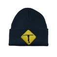 thumbnail image 1 of Gravity Threads Warning Surfboard Patch Cuffed Beanie - Navy, 1 of 2