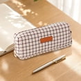 thumbnail image 2 of Composite Fabric Pencil Case, Style E, 7.68 x 3.54 in, With Single Zip Compartment And Woven Or Plaid Exterior, 2 of 6