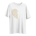 thumbnail image 3 of Craaazy Plus Size Women's Valentines Short Sleeve Shirts Heart Print Loose Summer Tops Gifts, 3 of 4