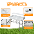 thumbnail image 2 of Ktaxon Ice Table Featuring an Additional Storage Shelf, Portable Cooler Side Table with Detachable Skirt, Ideal for Patio, Indoor & Outdoor Bars, Suitable for Events  Parties White, 2 of 9