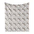 thumbnail image 1 of Golf Soft Flannel Fleece Throw Blanket, Old Fashioned Basket with Balls Shoes Golf Cart Gloves Bag Sports Equipment Design, Cozy Plush for Indoor and Outdoor Use, 60" x 80", Cocoa White, by Ambesonne, 1 of 6