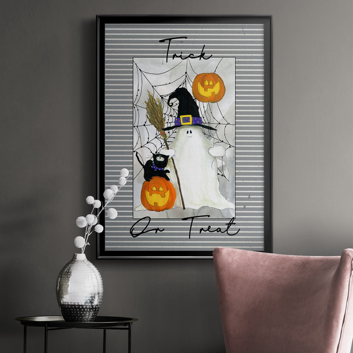 Trick or Treat Ghost Premium Classic Framed Print - Ready to Hang