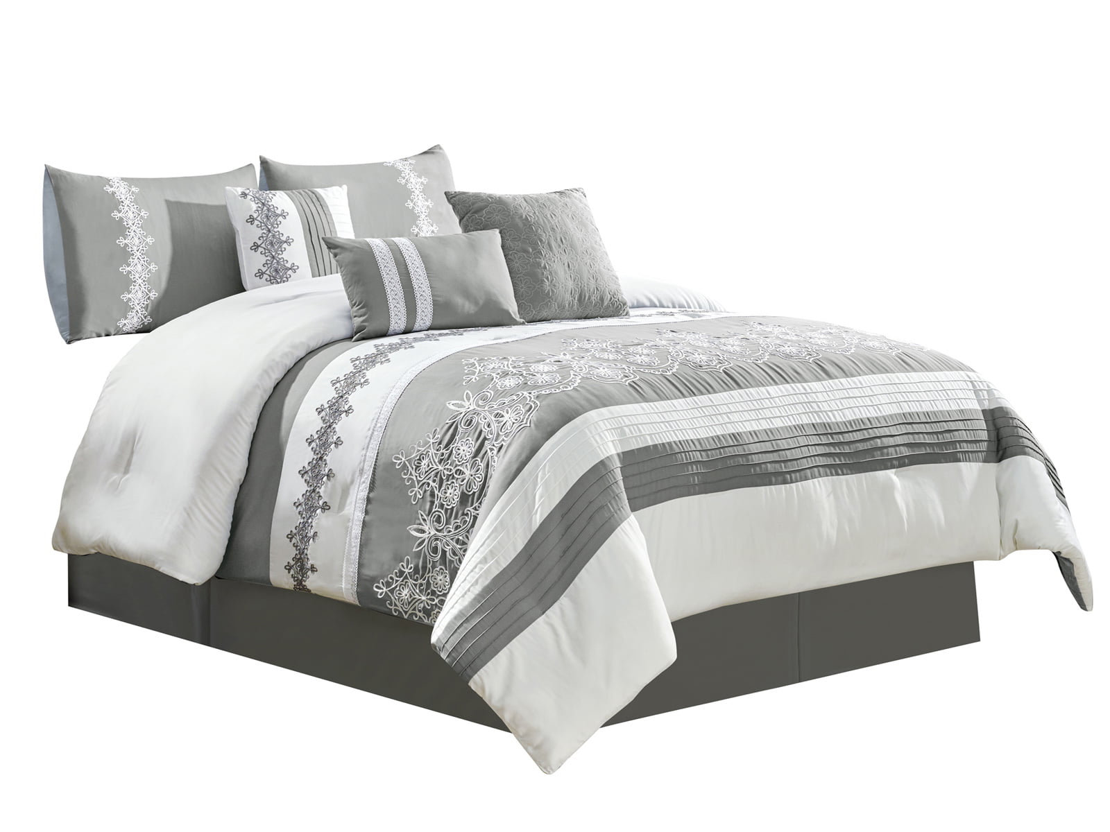 11-Piece Bradshaw Comforter Curtain Set Bedroom Bundle|Royal Floral ...
