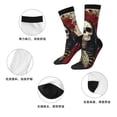 thumbnail image 5 of Honeii Gothic Skull With Roses Print Adult Socks,Crew Socks,Casual Calf Socks,Daily Wear Socks for Men & Women, Perfect for Sports, Casual and Everyday Use, 5 of 6