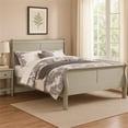thumbnail image 4 of Sleigh Design Twin Size Bed with Rectangular Thin Legs, Silver, 4 of 10