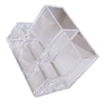 thumbnail image 2 of Desk Pen Holder, Stable Clear Pencil Organizer Cup 3 Compartments  for Study Room, 2 of 8