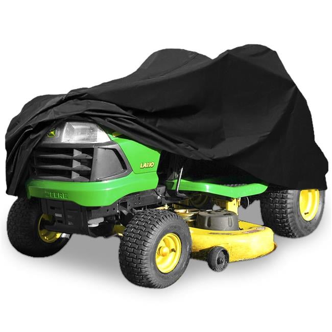 North East Harbor Deluxe Riding Lawn Mower Tractor Cover Fits Decks up to 62' - Black - 190T Polyester Taffeta PA Coated Water and UV Resistant Storage Cover - 82' L x 50' W x 47' H