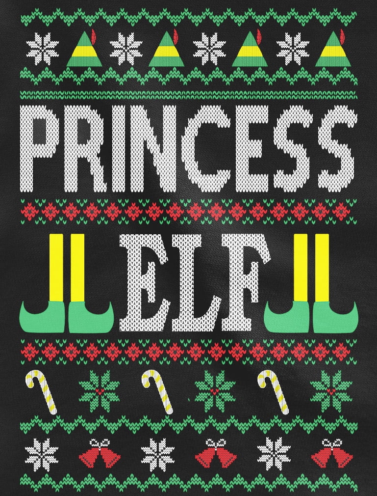 Tstars Girls Ugly Christmas Princess Elf Family Kids Christmas Gift Funny Humor Holiday Shirts Xmas Party Christmas Gifts for Girl Toddler Kids Sweatshirt.