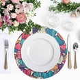 thumbnail image 4 of Ryvnso Abstract Heart Paint Round Plate Mats Dining Table Placemat Set of 4 for Holiday Decoration, 4 of 7